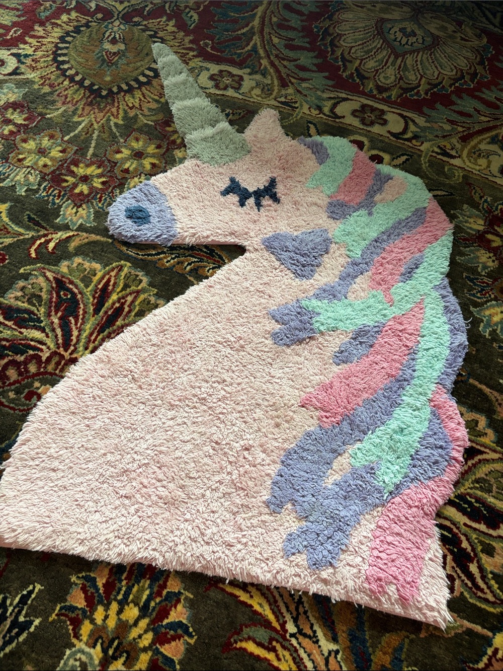 Charter Club Kids Pastel Pink Unicorn Accent Rug